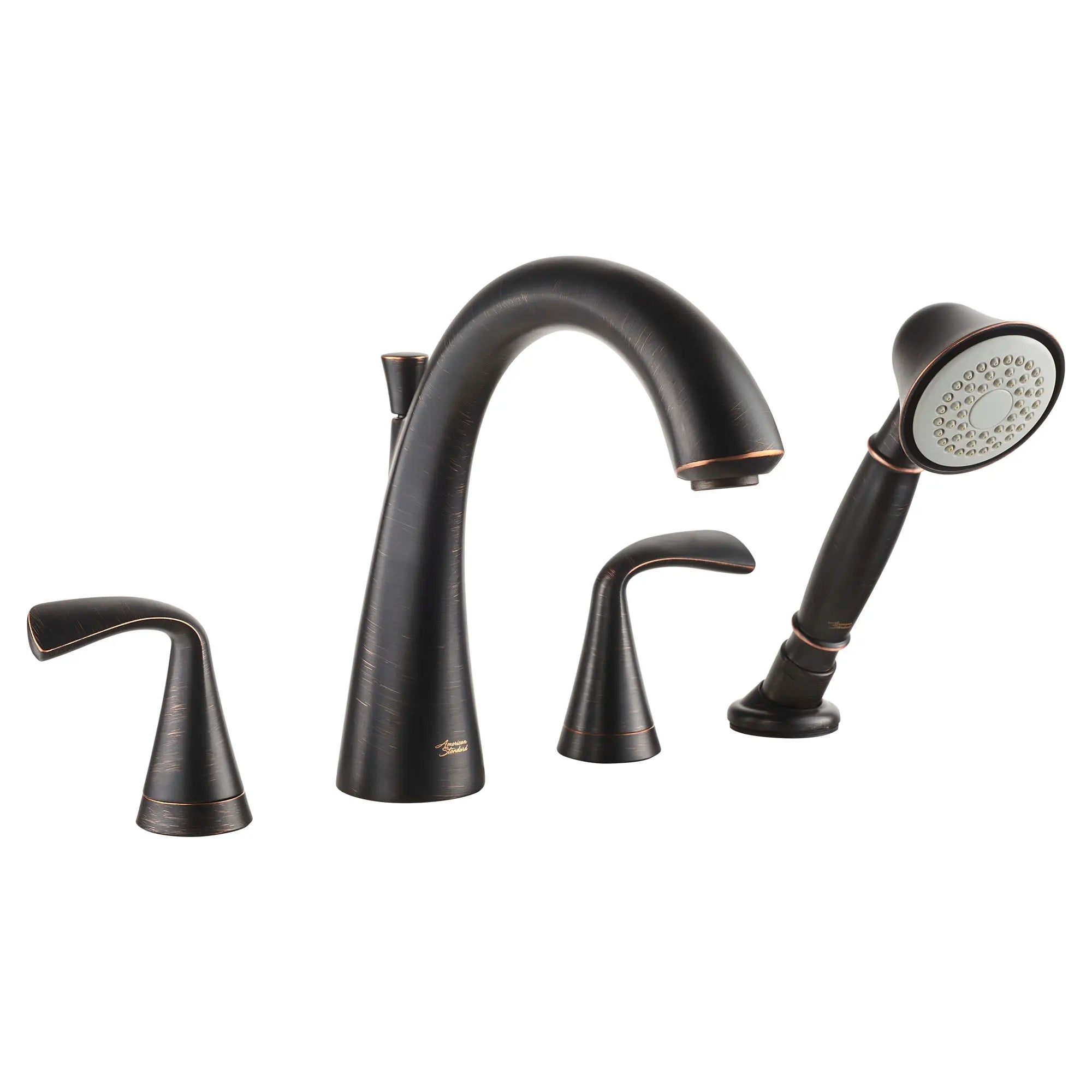 Fluent Bathtub Faucet with Personal Shower for Flash Rough-in Valve with Lever Handles — thumbnail 3